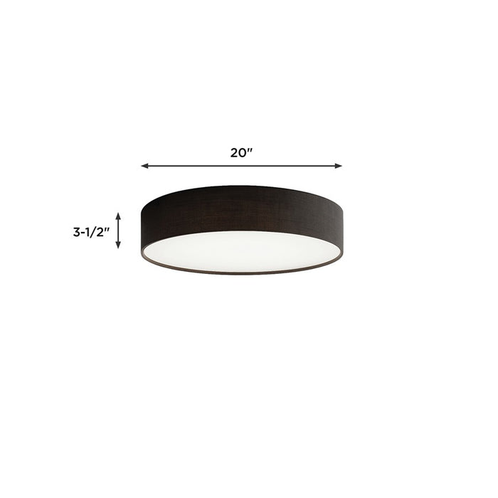 AFX Lighting Ashland 1Lt 19" LED Flush Mount, White/Black