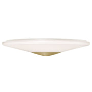 AFX Lighting Alpine 1Lt 17" Flush Mount, Antique Brass/White - ALPF17LAJUDLB