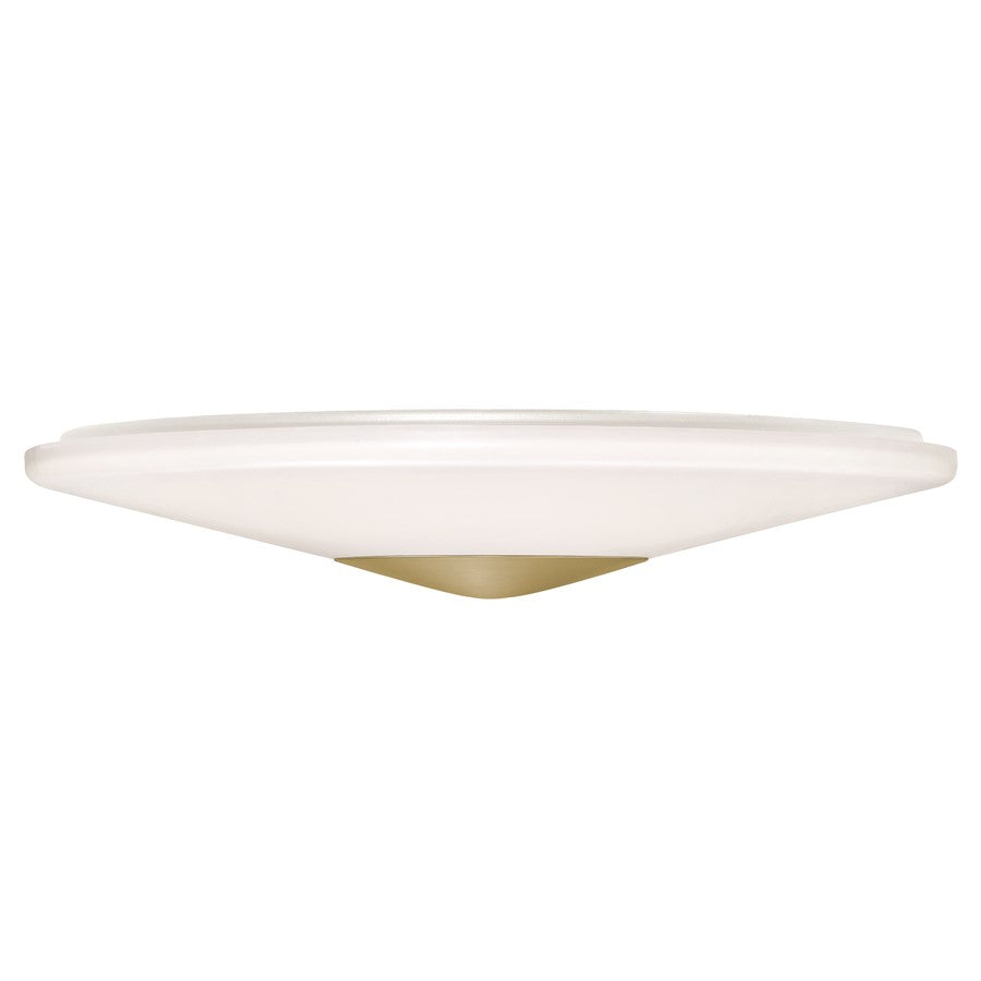 AFX Lighting Alpine 1Lt 17" Flush Mount, Antique Brass/White - ALPF17LAJUDLB