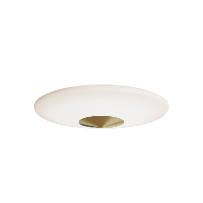 AFX Lighting Alpine 1Lt 17" Flush Mount, Antique Brass/White