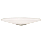 AFX Lighting Alpine 1 Light 17" Flush Mount, Satin Nickel/White - ALPF17LAJUDSN