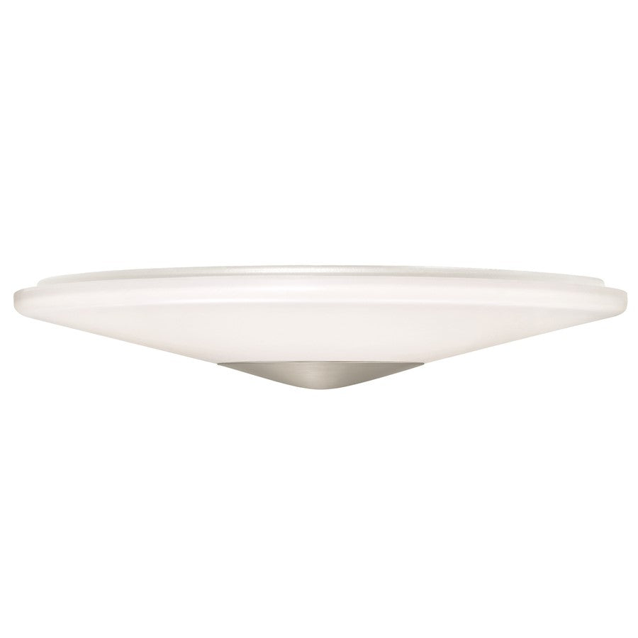 AFX Lighting Alpine 1 Light 17" Flush Mount, Satin Nickel/White - ALPF17LAJUDSN