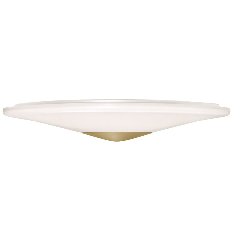 AFX Lighting Alpine 1Lt 21" Flush Mount, Antique Brass/White - ALPF21LAJUDLB