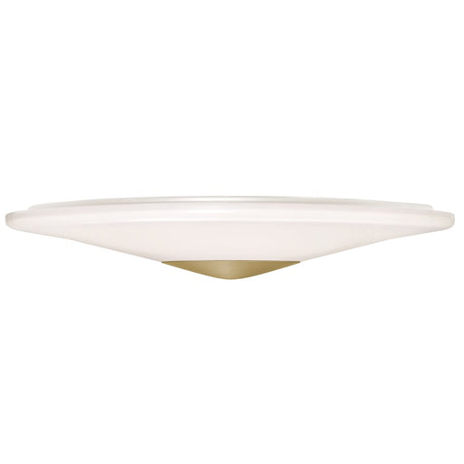 AFX Lighting Alpine 1Lt 21" Flush Mount, Antique Brass/White - ALPF21LAJUDLB