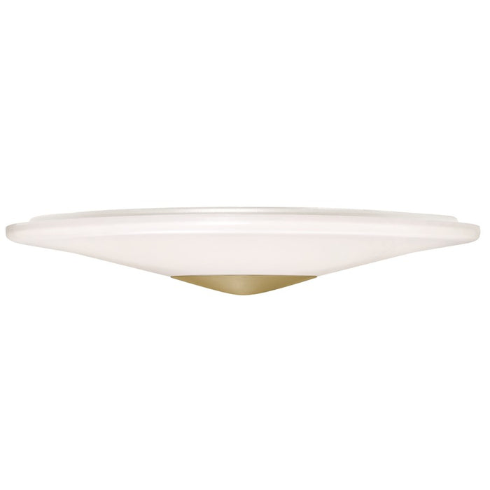 AFX Lighting Alpine 1Lt 21" Flush Mount, Antique Brass/White - ALPF21LAJUDLB