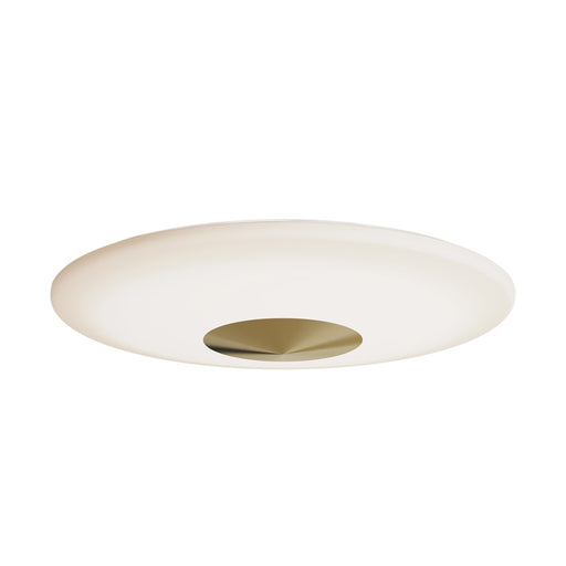 AFX Lighting Alpine 1Lt 21" Flush Mount, Antique Brass/White