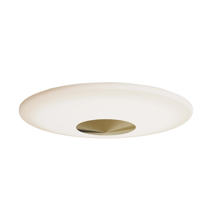 AFX Lighting Alpine 1Lt 21" Flush Mount, Antique Brass/White