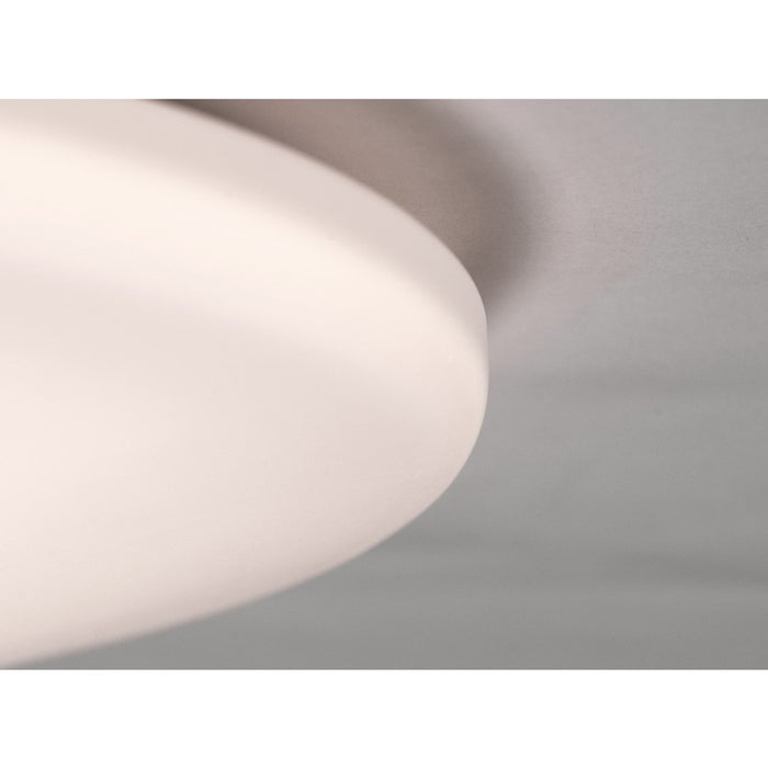 AFX Lighting Alpine 1Lt 21" Flush Mount, Antique Brass/White