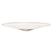 AFX Lighting Alpine 1 Light 21" Flush Mount, Satin Nickel/White - ALPF21LAJUDSN