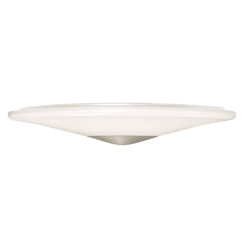 AFX Lighting Alpine 1 Light 21" Flush Mount, Satin Nickel/White - ALPF21LAJUDSN