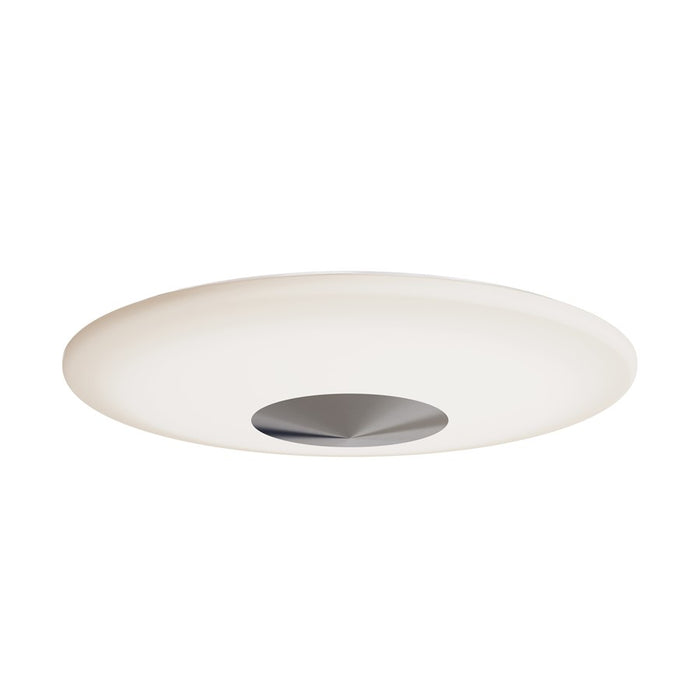 AFX Lighting Alpine 1 Light 21" Flush Mount, Satin Nickel/White