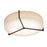 AFX Lighting Apex LED Ceiling Light, Espresso/Jute