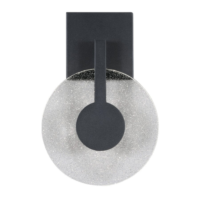 AFX Lighting Apollo 1 Light 12" LED Sconce, Black/Clear