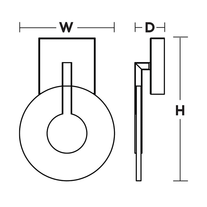 AFX Lighting Apollo 1 Light 12" LED Sconce, Black/Clear