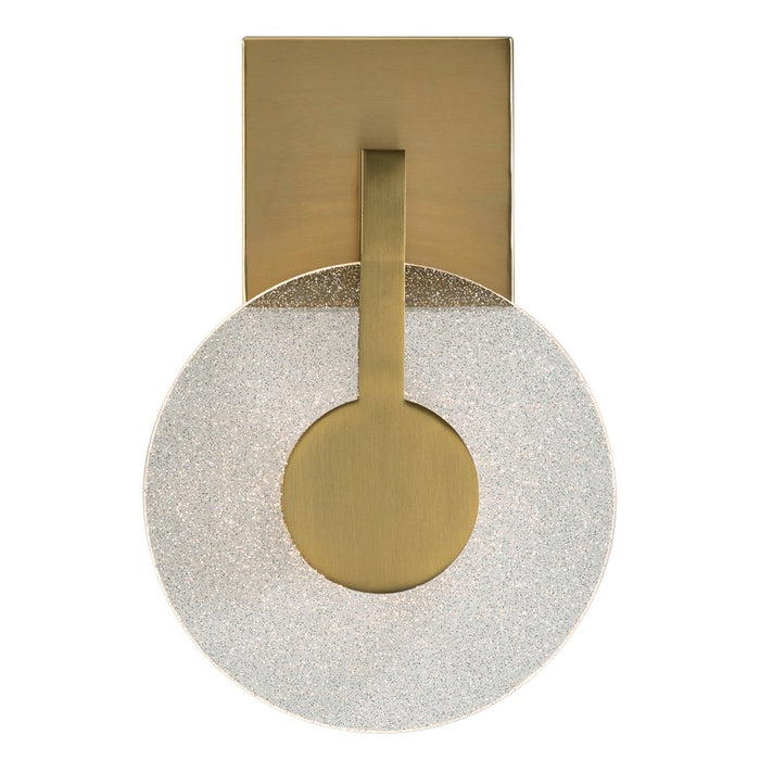 AFX Lighting Apollo 1 Light 12" LED Sconce, Brass/Clear