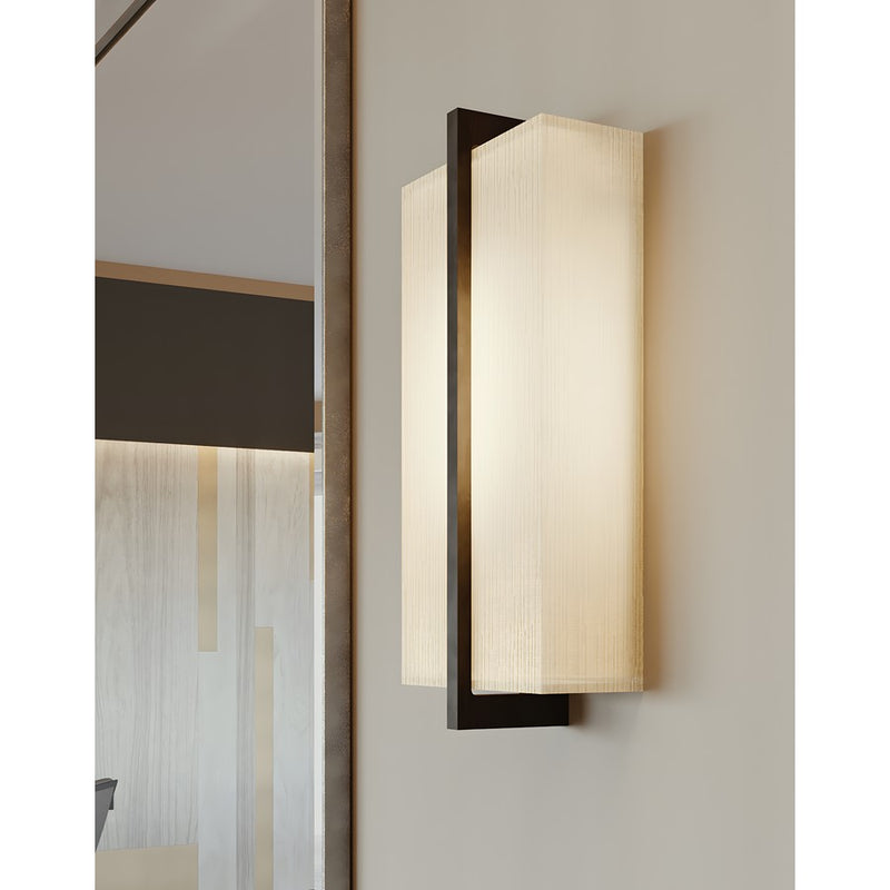 AFX Lighting Apex LED Sconce, Espresso/Jute