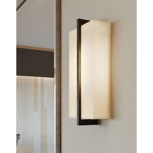 AFX Lighting Apex LED Sconce, Espresso/Jute