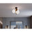 AFX Lighting Arren 3Lt Semi-Flush Mount, Black/Brass/White