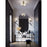 AFX Lighting Arren 3Lt Semi-Flush Mount, Antique Brass/White