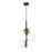 AFX Lighting Arren 3 Light Pendant, Black/Antique Brass/White - ARNP17LAJD4BKLB