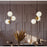 AFX Lighting Arren 3 Light Pendant, Black/Antique Brass/White