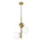 AFX Lighting Arren 3 Light Pendant, Light Antique Brass/White - ARNP17LAJD4LB