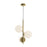 AFX Lighting Arren 3 Light Pendant, Light Antique Brass/White