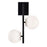 AFX Lighting Arren 2Lt Sconce, Black/Antique Brass/White - ARNS1318LAJD4BKLB