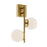 AFX Lighting Arren 2 Light Sconce, Light Antique Brass/White