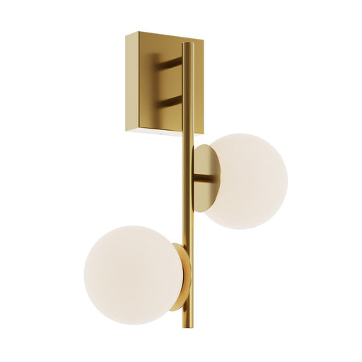 AFX Lighting Arren 2 Light Sconce, Light Antique Brass/White