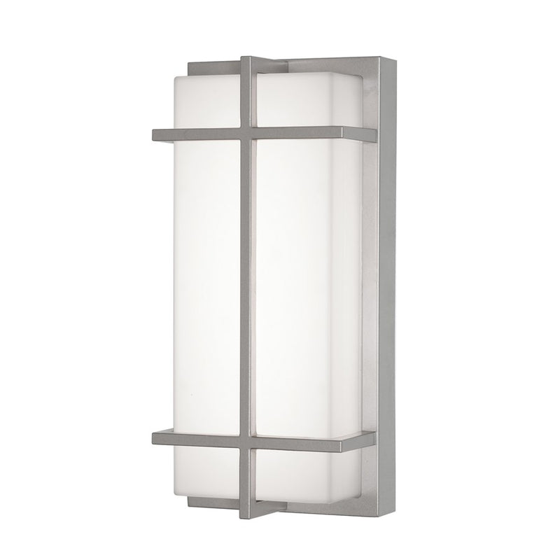 AFX Lighting August 1LT 12'' LED Outdoor Sconce, Nickel/White - AUGW0612LAJMVNP