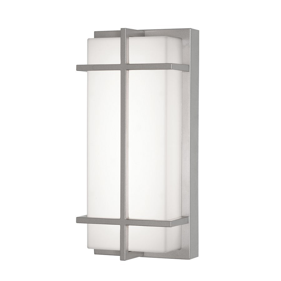 AFX Lighting August 1LT 12'' LED Outdoor Sconce, Nickel/White - AUGW0612LAJMVNP
