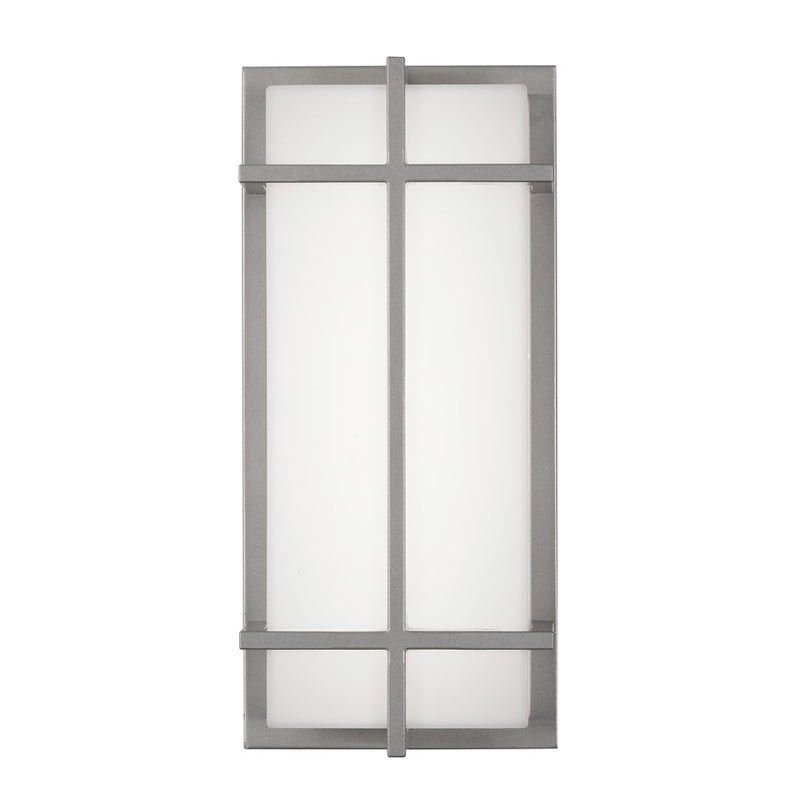 AFX Lighting August 1LT 12'' LED Outdoor Sconce, Nickel/White