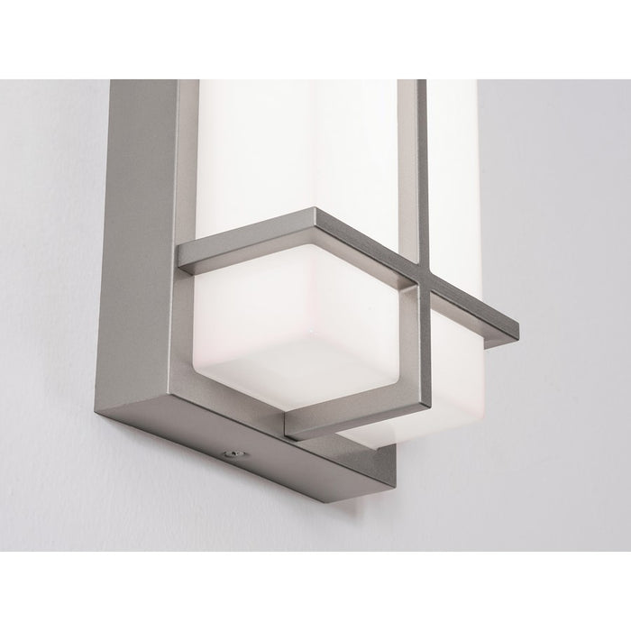 AFX Lighting August 1LT 12'' LED Outdoor Sconce, Nickel/White