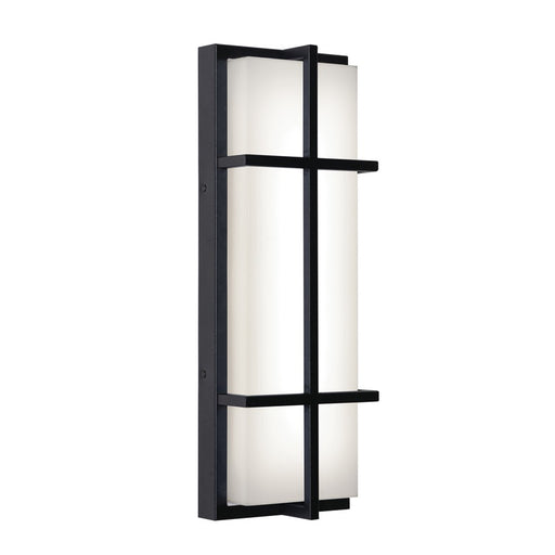 AFX Lighting August 1LT 20'' LED Outdoor Sconce, Black/White - AUGW0720LAJMVBK