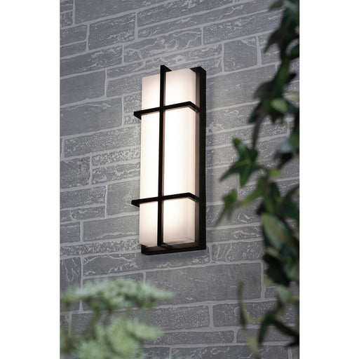 AFX Lighting August 1LT 20'' LED Outdoor Sconce, Black/White