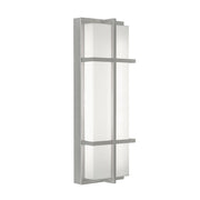 AFX Lighting August 1LT 20'' LED Outdoor Sconce, Nickel/White - AUGW0720LAJMVNP