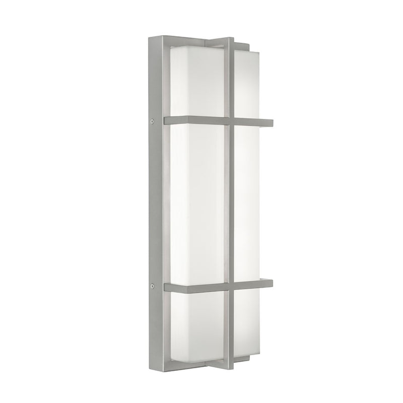AFX Lighting August 1LT 20'' LED Outdoor Sconce, Nickel/White - AUGW0720LAJMVNP