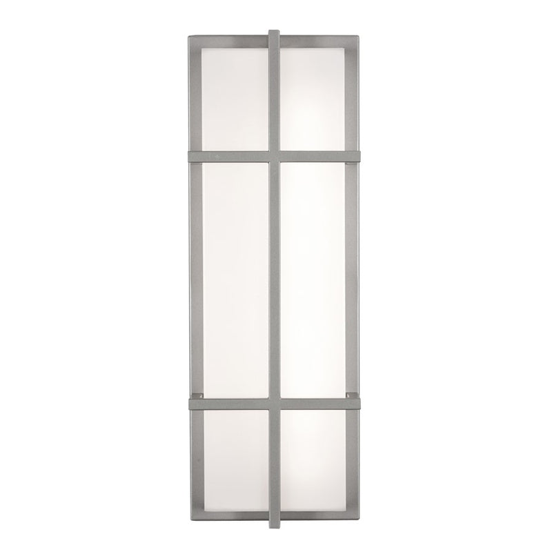 AFX Lighting August 1LT 20'' LED Outdoor Sconce, Nickel/White