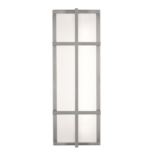 AFX Lighting August 1LT 20'' LED Outdoor Sconce, Nickel/White