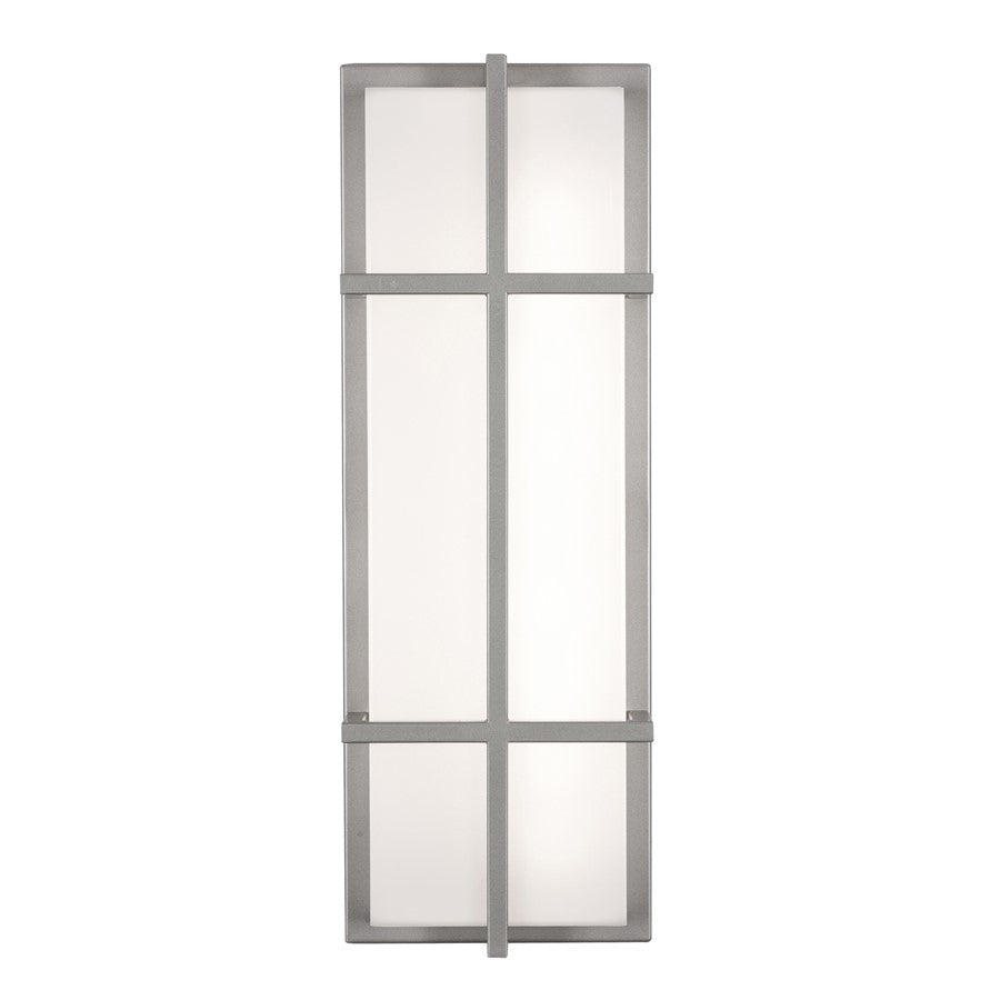 AFX Lighting August 1LT 20'' LED Outdoor Sconce, Nickel/White