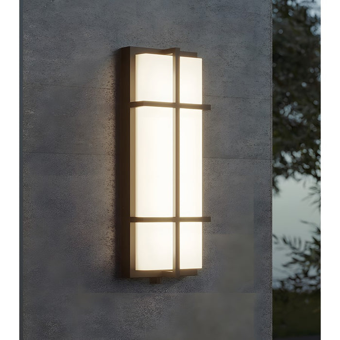 AFX Lighting August 1LT 20'' LED Outdoor Sconce, Nickel/White