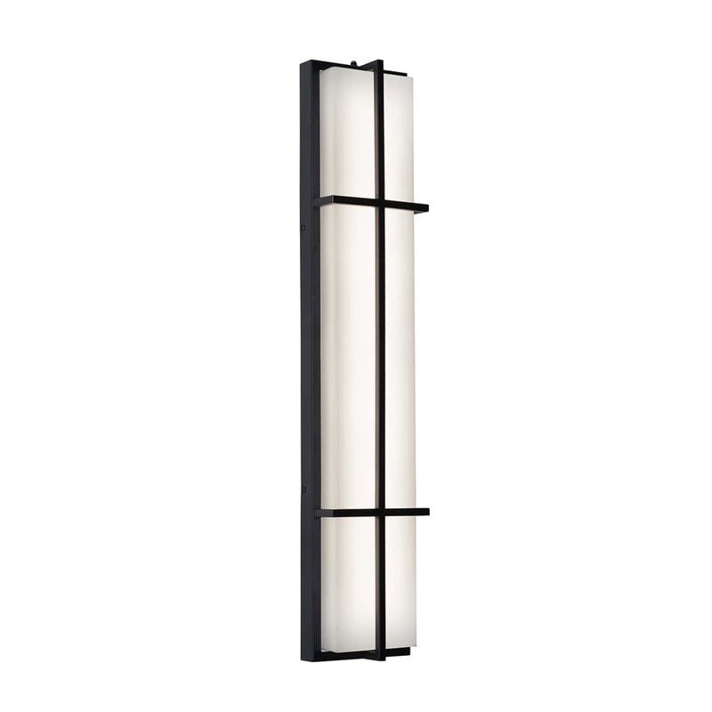 AFX Lighting August 1LT 36'' LED Outdoor Sconce, Black/White - AUGW0736LAJMVBK