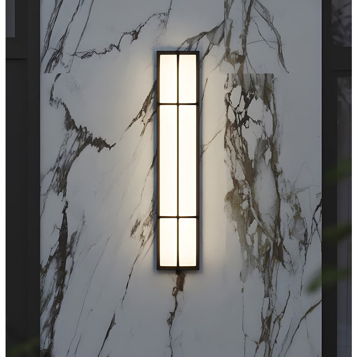 AFX Lighting August 1LT 36'' LED Outdoor Sconce, Black/White