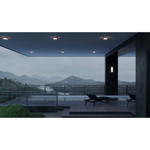 AFX Lighting August 1LT 8" LED Outdoor Flush, Black/White