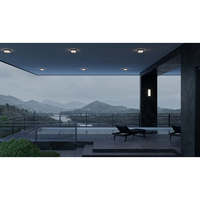 AFX Lighting August 1LT 8" LED Outdoor Flush, Black/White