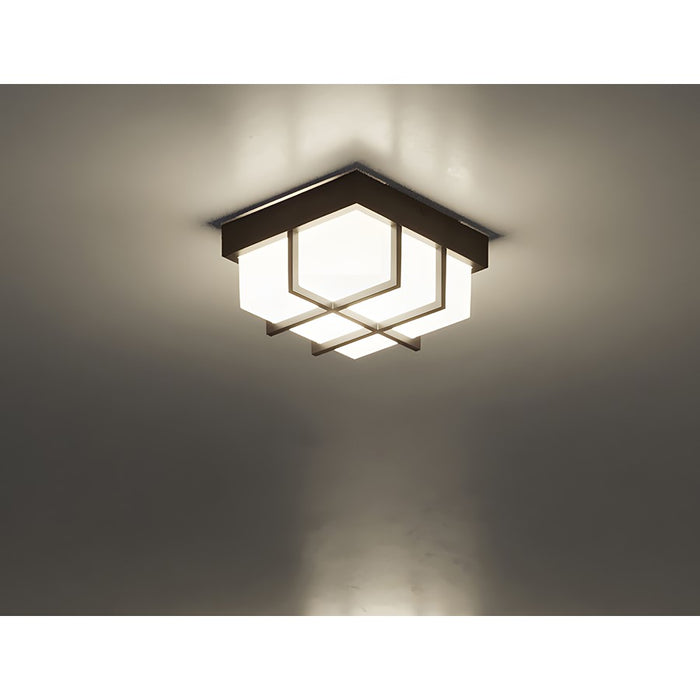 AFX Lighting August 1LT 8" LED Outdoor Flush, Black/White