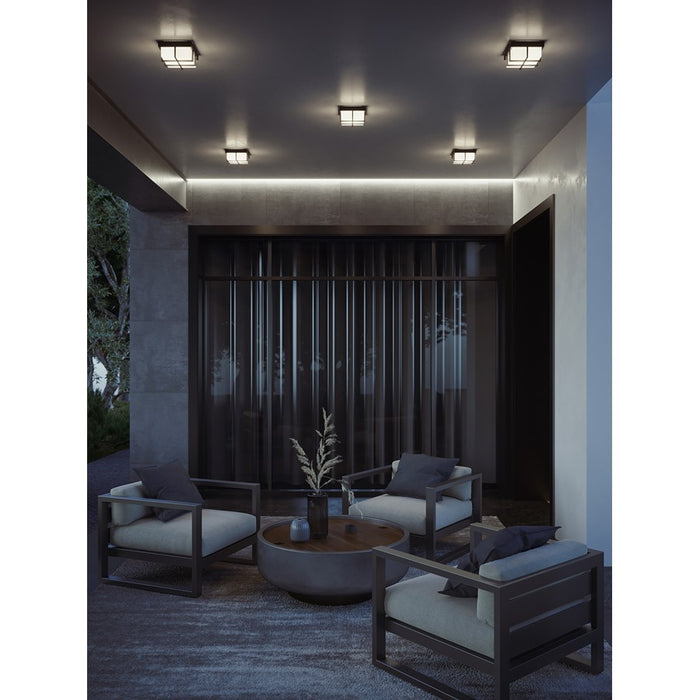 AFX Lighting August 1LT 8" LED Outdoor Flush, Black/White