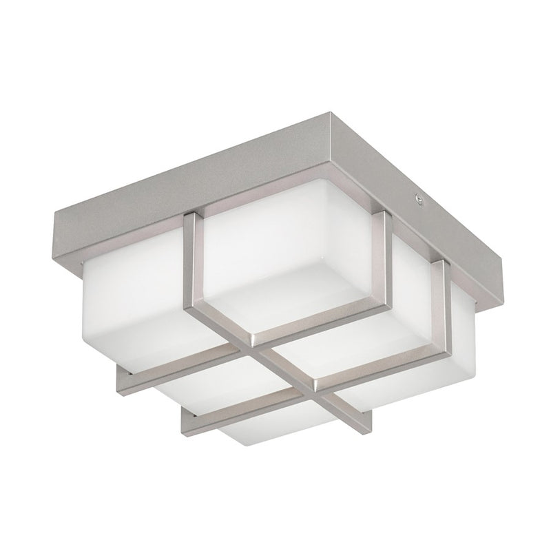 AFX Lighting August 1LT 8'' LED Outdoor Flush, Nickel/White - AUGW0808LAJMVNP