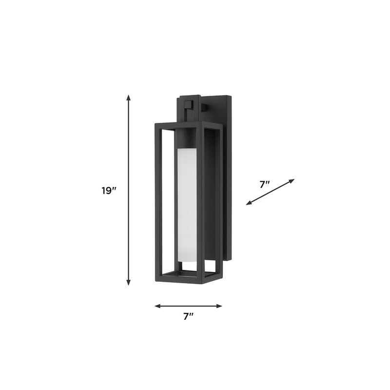 AFX Lighting Avery 1Lt 19" LED Outdoor Wall Sconce/20W, BK/WH